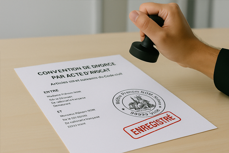 Dépôt par le notaire